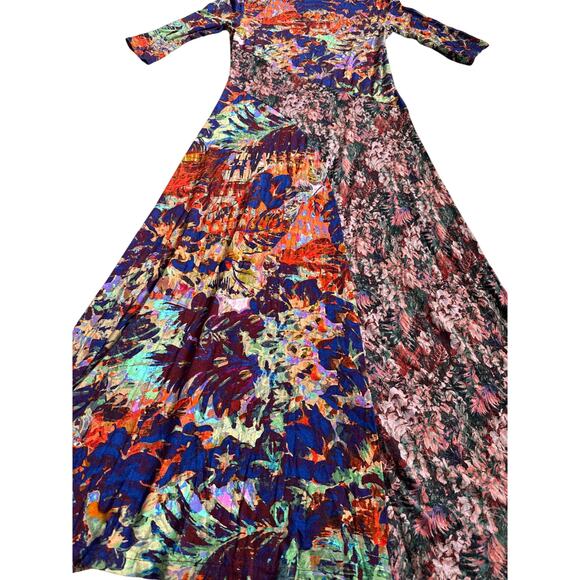 Soft Surroundings Estelle Floral 3/4 Sleeve Maxi Dress Multicolor Size Small - Picture 8 of 10